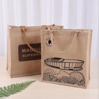 Sac à main en toile de Jute, cabas de plage en toile de chanvre naturelles, imperméables, motif de bohessien, sac de transport en tissu réutilisable, 1 pièce