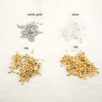 Vente en gros de perles plaquées or 18 carats 2mm perles d'espacement en laiton pour tuyaux fermoirs d'extrémité composants de bijoux perles à sertir et à bout