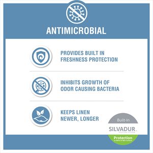 Ensemble de 2 serviettes de bain Db, 100% coton, antimicrobien, couleur unie, rectangulaire, pour adultes - Product Image 6