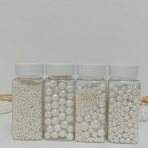 100g Mélange de Billes Sucrées et Sprinkles Comestibles Halal Blancs <span class=keywords><strong>pour</strong></span> Décoration de Gâteaux - Product Image 4