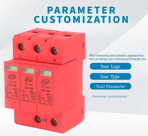 Meilleures ventes - Parafoudre 385V AC 3P 40kA Imax T2 SPD - Dispositifs de <span class=keywords><strong>protection</strong></span> contre les surtensions DC - <span class=keywords><strong>Protection</strong></span> des infrastructures - Certifié CE - Product Image 2