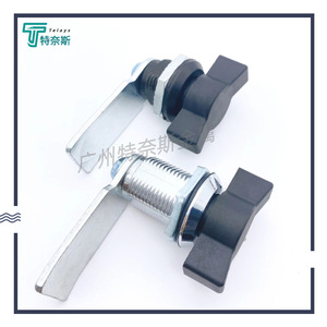 Ms714 Rotary <b>Latch</b> <b>Lock</b> Zinc Alloy Keyless Black Plastic Handle For Cabinet Steel Door Industrial Use - Product Image 2