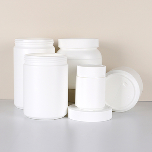 ขวดพลาสติก HDPE หลายขนาดสำหรับใส่อาหารสัตว์เลี้ยง พร้อมฉลากลายสุนัขแบบกำหนดเองและช้อนตวง  สำหรับบรรจุอาหารเสริมสัตว์เลี้ยงแบรนด์ส่วนตัว - Product Image 6
