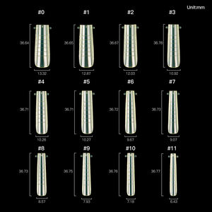 288 Piezas/caja, 12 Piezas <span class=keywords><strong>de</strong></span> Uñas Postizas <span class=keywords><strong>de</strong></span> Almendra, Estilo Stiletto Cuadrado, Forma Dual, Personalizadas, Puntas Delgadas - Product Image 6