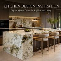 Pierre de luxe du Brésil, granit blanc Alpinus naturel, pierre translucide, grandes dalles, panneaux muraux, carreaux, décoration intérieure, comptoir de salon