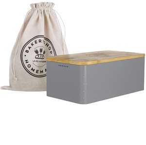 Vente en gros de grandes boîtes <span class=keywords><strong>à</strong></span> <span class=keywords><strong>pain</strong></span> empilables modernes et bon marché en fibre de bois, bac de rangement, boîte <span class=keywords><strong>à</strong></span> <span class=keywords><strong>pain</strong></span> avec planche <span class=keywords><strong>à</strong></span> découper - Product Image 3