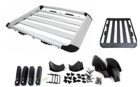 Porte-bagages de toit universel en alliage d'aluminium pour SUV avec panier en acier montable sur le toit ou sur l'attelage Modèle Hilux