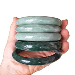 Bán buôn 54-64mm Ngọc xanh phong cách Trung Hoa Vòng tay thời trang Món quà tốt nhất Vòng tay đá tự nhiên dành cho phụ nữ và nam giới - Product Image 1