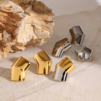 Boucles d'oreilles créoles épaisses Gaovo en acier inoxydable plaqué or 18 carats, hypoallergéniques, étanches et inaltérables, bijoux d'oreille pour femmes, vente en gros