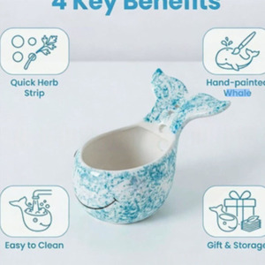 Blue Whale Vanilla Peeling Bowl With Container For <b>Fruit</b> <b>Vegetable</b> <b>Tools</b> Hand Wash Only - Product Image 5