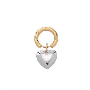 Boucles d'oreilles pendantes romantiques en acier inoxydable plaqué or PVD 14k 18k, bijoux de mode en forme de cœur pour femmes - Product Image 6