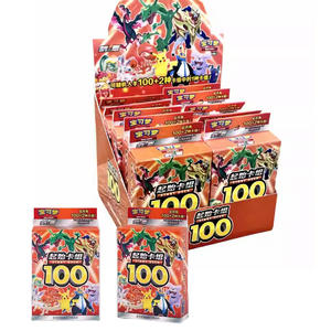 Grosir kartu Pokemon asli officiel langka Premium paket pemula yang sudah dirakit 100 kotak Booster kartu perdagangan asli - Product Image 5
