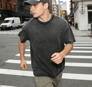 Camisetas de Verano para Hombre, Cuello Redondo, Manga Corta, Estilo Urbano, Color Sólido Personalizado, Transpirables - Product Image 4