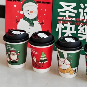 Wholesale Paper Cups Microwave Safe Hot Drinks Disposable Coffee Tea Juice Kraft Double Wall Paper Coffee Cup