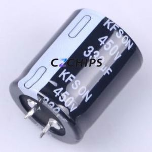 KN331M45030*35A Snap-in Aluminum Electrolytic Capacitor Through hole Component (THT),D30xL35mm 330uF 20% 450V 10mm - Product Image 1