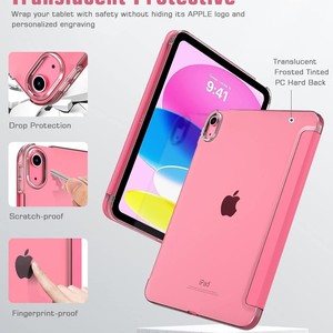Étui pour <span class=keywords><strong>iPad</strong></span> 10e/11e génération en cuir PU, coque arrière rigide transparente en PC, étui intelligent pour tablette <span class=keywords><strong>iPad</strong></span> A16 10e 11e génération 2025 - Product Image 5