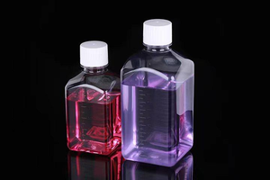 실험실 5/10/30/60/125/250/500/1000ml PET PETG 사각 화학 시약 실험실 혈청 미디어 병 - Product Image 2