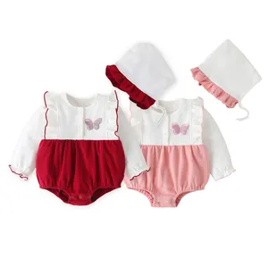 赤ちゃんスペインロンパース新生児女の子長袖服ロンパーススペインベビー服卸売幼児ベビー服綿ロンパース