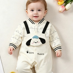 Mono <span class=keywords><strong>de</strong></span> bebé con cuello y estampado <span class=keywords><strong>de</strong></span> perro para primavera y otoño, <span class=keywords><strong>de</strong></span> punto <span class=keywords><strong>de</strong></span> algodón suave con estampado <span class=keywords><strong>de</strong></span> dibujos animados, para recién nacidos <span class=keywords><strong>de</strong></span> 0 a 5 años, ropa <span class=keywords><strong>de</strong></span> bebé. - Product Image 2