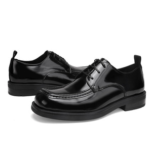 Chaussures habillées en cuir de vache véritable à enfiler, à bout pointu, avec semelle extérieure en caoutchouc antidérapante, soutien de la voûte plantaire, respirantes et imperméables pour hommes - Product Image 3