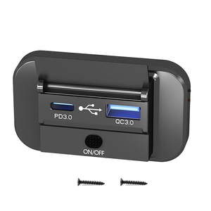 Kép Type-C USB Port 18W QC3.0 30W pd3.0 xe sạc ổ cắm nhà máy nhanh chóng sạc <span class=keywords><strong>12V</strong></span> 24V xe buýt Bảng điều chỉnh núi 3.1A công nghiệp AUX - Product Image 2