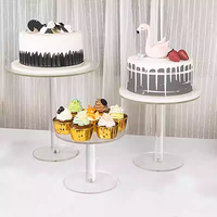 Support à dessert en acrylique, support rond pour gâteau, support décoratif de style européen, vitrine de présentation pour mariage