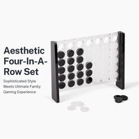 Jeu de Connect Four en acrylique transparent personnalisé en gros avec logo sérigraphié pour le divertissement familial