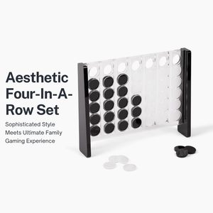 Jeu de Connect Four en acrylique transparent personnalisé en gros avec logo sérigraphié pour le divertissement familial - Product Image 6