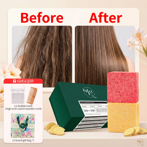 Savon Shampoing Solide Artisanal Végétalien Portable au Gingembre Naturel, Nourrissant et Fortifiant Contre la Chute des Cheveux, Pour la Maison - Product Image 1