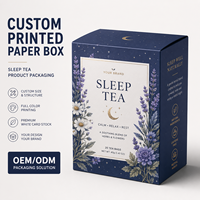 Boîte pliante rigide blanche 400 g/m² pour emballage de thé de qualité supérieure, thé pour le sommeil, boîte intérieure imprimée offset CMYK haute définition