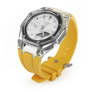 Boîtier de montre en cristal de <span class=keywords><strong>GMA</strong></span>-<span class=keywords><strong>S2100</strong></span> avec kit de mod de bracelet en caoutchouc de silicone transparent pour remplacement de modification <span class=keywords><strong>GMA</strong></span>-<span class=keywords><strong>S2100</strong></span> bracelets de montre - Product Image 3