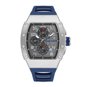 2025 nuevo diseño de acero inoxidable cronógrafo reloj deportivo para hombres reloj de pulsera barato con correa de silicona - Product Image 1