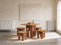 Tabouret carré en contreplaqué, design créatif, style nordique minimaliste moderne, petit tabouret en bois à monter soi-même, pour café et restaurant