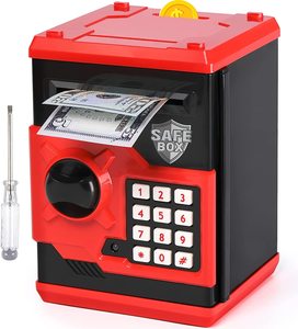 Geldautomat Sparschwein für Jungen Mädchen Mini Geldautomat Münzbank Gelds parbox mit Passwort Kids Safe Money Jar für Erwachsene Kinder