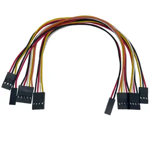 Изготовленная на заказ проводка провода dupont 2,54 мм pitch Разъем кабель со штыревыми соединителями на обоих концах для подключения 4 контактный кабель Ассамблеи