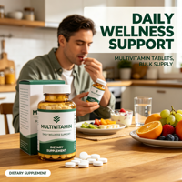 Comprimés multivitaminés pour adultes avec multi-minéraux, complément alimentaire naturel favorisant le bien-être quotidien, 1g/comprimé