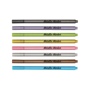 2022 marqueurs de verre à vin-stylos métalliques de qualité supérieure, marqueurs de boissons lavables effaçables pour Champagne, bière, tasses/verres de fête. - Product Image 1