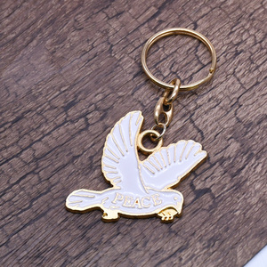Llavero de Paloma Blanca de la Paz, Católico, Religioso, <span class=keywords><strong>Espíritu</strong></span> <span class=keywords><strong>Santo</strong></span>, Anillo para Llaves con Paloma, Dijes de Metal Dorado, Proveedor - Product Image 4
