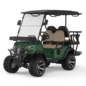 Высокий дорожный просвет 2 + 2 мест электрическая Гольф-кар с комплектом подъемника грузовое заднее сиденье для внедорожных курортов Аренда высокая производительность - Product Image 1