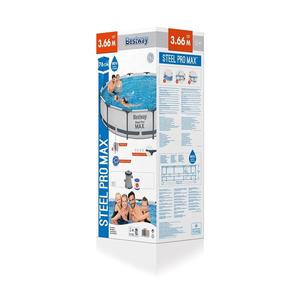 Bestway 56416 12 pieds x 30 pouces <span class=keywords><strong>Piscine</strong></span> <span class=keywords><strong>hors</strong></span> <span class=keywords><strong>sol</strong></span> familiale pour jeux aquatiques d'été, structure en acier, ensemble de <span class=keywords><strong>piscine</strong></span> <span class=keywords><strong>Steel</strong></span> <span class=keywords><strong>Pro</strong></span> <span class=keywords><strong>MAX</strong></span> - Product Image 6