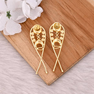 Pendientes de Moda para Mujer, Recién Llegados, Chapados en Oro, de Latón, Joyería Sencilla, Pendientes de Botón, Regalo de Aniversario - Product Image 1