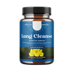 Mullein Folha Herb Respiratório Suplemento de Lung Detox Mullein Folha Cápsulas Lung Cleanse Complex com NAC Quercetina Cordyceps