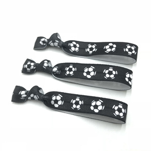 ที่รัดผมฟุตบอลแบบกำหนดเอง ที่คาดผมฟุตบอล อุปกรณ์เสริมริบบิ้นไม่ทำให้ผมเป็นรอย ที่รัดผมหางม้าฟุตบอล - Product Image 5