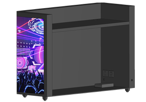Station de <span class=keywords><strong>DJ</strong></span> portable avec façade de table, écran LED vidéo et flight case pour utilisation en US - Product Image 5