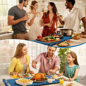 Tapis chauffant pour aliments, plateaux chauffants électriques en silicone pour plats à réchaud et buffets, chauffe-plats portables de comptoir pour les fêtes - Product Image 6