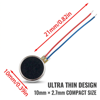 Moteur vibrant de type pièce JL-A1027 3V 10mm*2.7mm, mini moteur électrique vibrant plat pour appareil portable