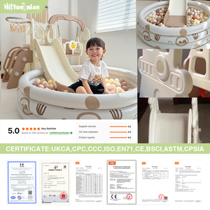 Toboggan intérieur multifonctionnel en HDPE pour enfants, avec marches antidérapantes, idéal pour garçons et filles, parfaits pour parcs, jardins, centres commerciaux et usage public. - Product Image 6