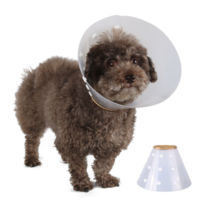 批发可调式猫狗伊丽莎白项圈防咬安全颈部恢复保护装置塑料聚氨酯宠物手术 - Product Image 1