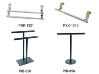 Porte-serviettes double barre en métal argenté moderne, sur pied, avec base ronde, organisateur de salle de bain avec structure compacte et durable