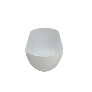 Baignoire en résine de 1300 mm avec surface solide, autoportante, pour la vente en gros OEM/ODM, baignoire de trempage blanche mate pour salle de bain - Product Image 3